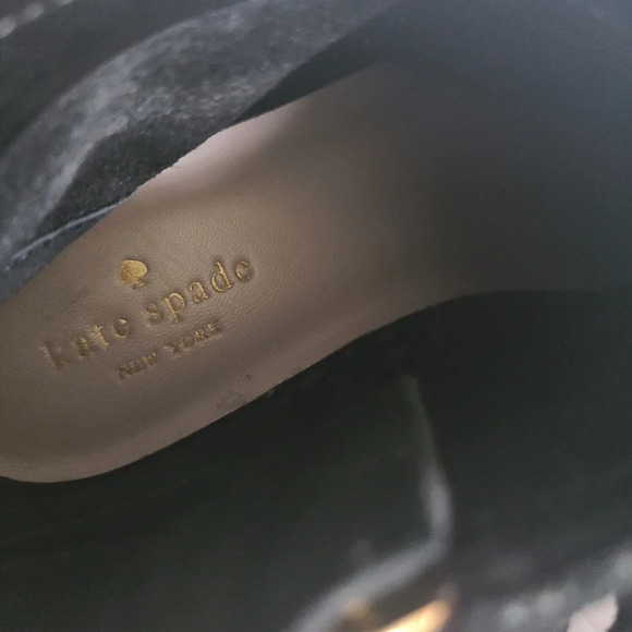 Kate Spade Beatsie women's  round toe Fringe Ankle boots black sz.6 - Picture 6 of 8